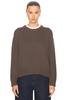 Cashmere Cotton Long Sleeve Crewneck Sweater