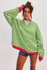 Classic Striped Oversized Crewneck