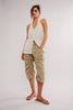 Gianna Ruched Gaucho Pull-On Pants