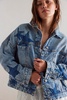 We The Free Opal Swing Denim Stars Jacket