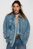 We The Free Lace Embroidered Denim Shirt