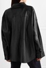 R13 Fringe Leather Shirt Jacket - Black