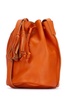 Orange leather Silvia bucket bag