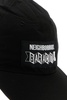 Black polyester blend baseball cap