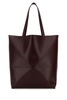 Loewe Man Plum Leather Large Puzzle Fold Shopping Bag