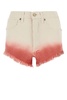 Two-tone denim shorts