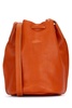 Orange leather Silvia bucket bag