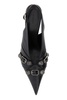 Balenciaga Woman Black Leather Cagole Pumps