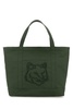 Dark green canvas big shopping bag