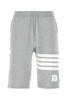 Melange grey cotton bermuda shorts