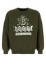 Dark green cotton blend oversize sweatshirt