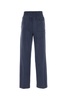 Air force blue stretch polyester blend joggers