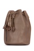 Dove grey leather Silvia bucket bag