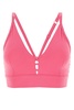 Fuchsia stretch nylon crop top