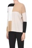 Color block cashmere pullover