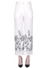 Embroidered cotton trousers