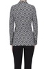 Optical print jacquard knit blazer