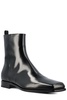 Prada Men Brushed Leather Chelsea Boots