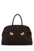 Dark Brown Leather Medium Hug Handbag