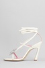 Butterfly 111 Sandals In White Leather