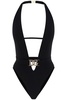 Plunging Neckline Belted Swimsuit