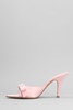 Honorine Slipper-mule In Rose-pink Satin