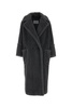 Max Mara Woman Dark Grey Teddy Fabric Kadiak Coat