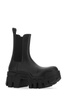 Balenciaga Woman Black Leather Bulldozer Ankle Boots