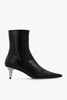 'spike' Heeled Ankle Boots In Leather