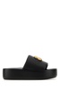 Balenciaga Woman Black Nappa Leather Rise Slippers