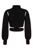 Black Stretch Wool Blend Sweater