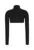 Black Stretch Viscose Blend Top