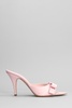 Honorine Slipper-mule In Rose-pink Satin