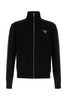 Prada Logo Embroidered Full-Zipped Knitted Cardigan