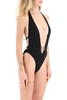 Plunging Neckline Belted Swimsuit