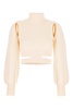 Ivory Stretch Wool Blend Sweater