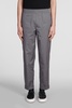 Rem Slim Low Rise Pants In Grey Cotton