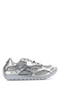 Silver Mesh And Rubber Orbit Sneakers