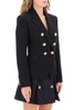 Double Breast Blazer Jacket With Logo Buttons Jackets Black