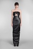 Prong Gown Dress In Black Cotton