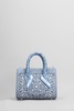 Shoulder Bag In Blue Cotton