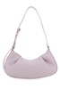 Lilac Leather Dimple Moon Shoulder Bag