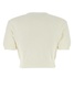 Ivory Stretch Polyester Blend Sweater