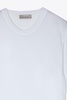 Girocollo Regular White Gauzed Cotton T-shirt