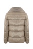 Quilted Down Jacket With Faux Fur