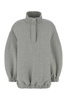 Grey Stretch Cotton Blend Sweatshirt