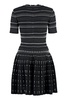 contrast-thread knitted minidress