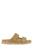 Prada Woman Sand Suede Slippers