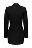 contrasting-lapels long-sleeve mini dress