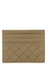 Dove Grey Nappa Leather Intrecciato Card Holder